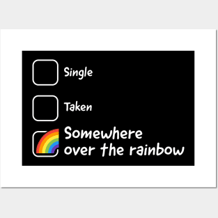 Somewhere over the Rainbow (white) Posters and Art